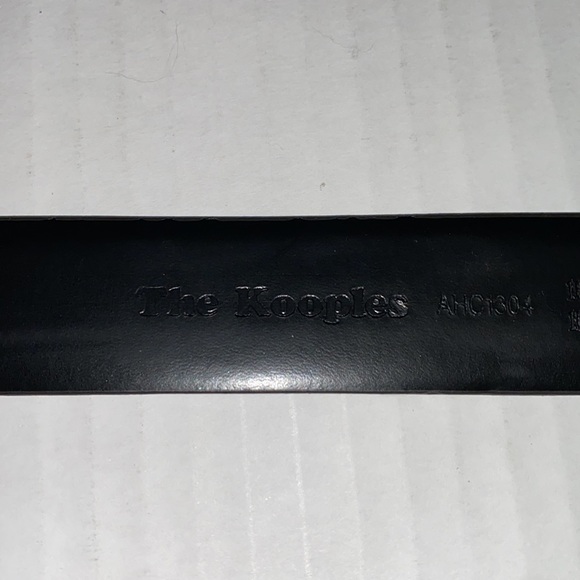 The Kooples brown soft sueded 100% calf leather belt silver tone buckle NWT - Picture 3 of 7